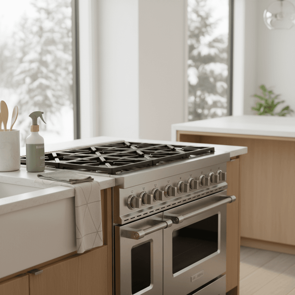 KLY Cleaning team performing oven cleaning in a Twin Cities home
