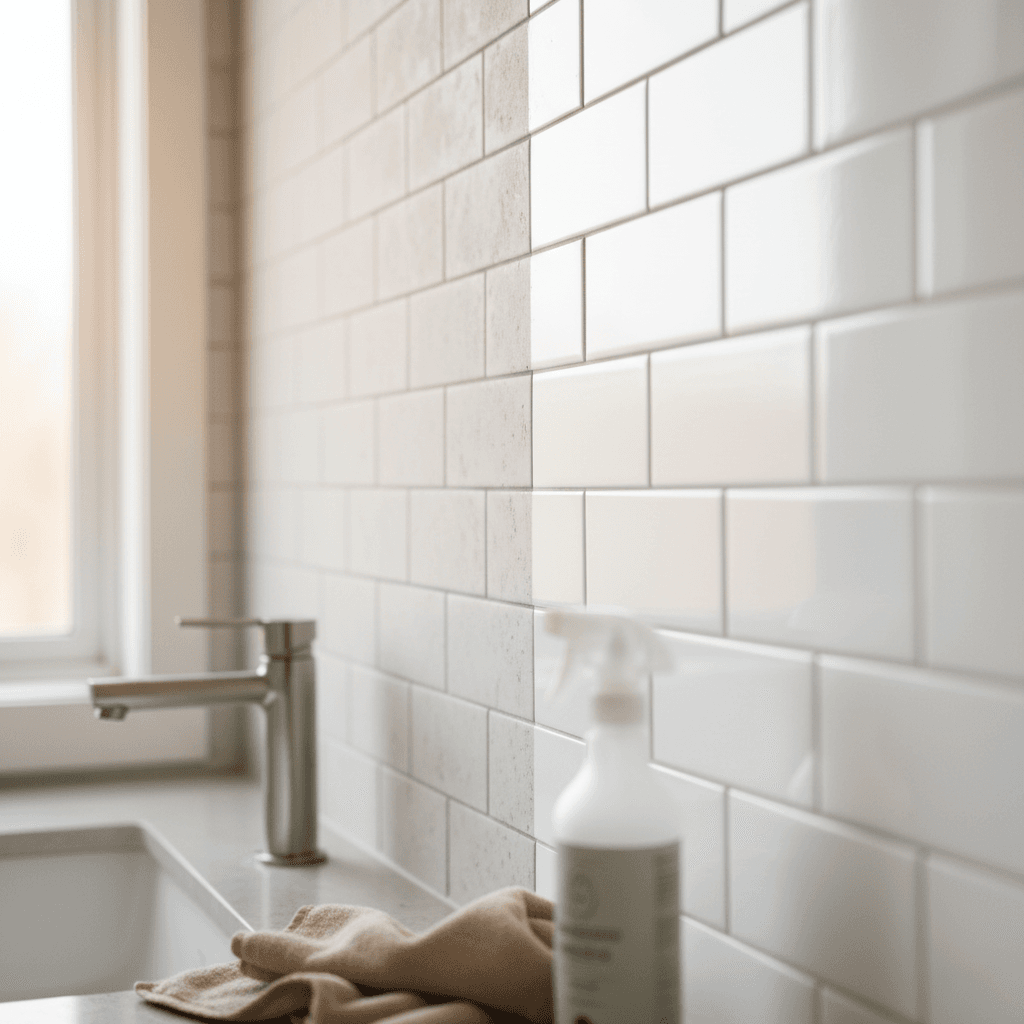 KLY Cleaning team performing tile & grout in a Chaska, Minnesota home